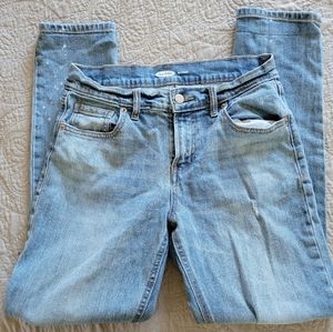 Women’s Old Navy Boyfriend Straight Jeans Size 2 Denim Dark Indigo.